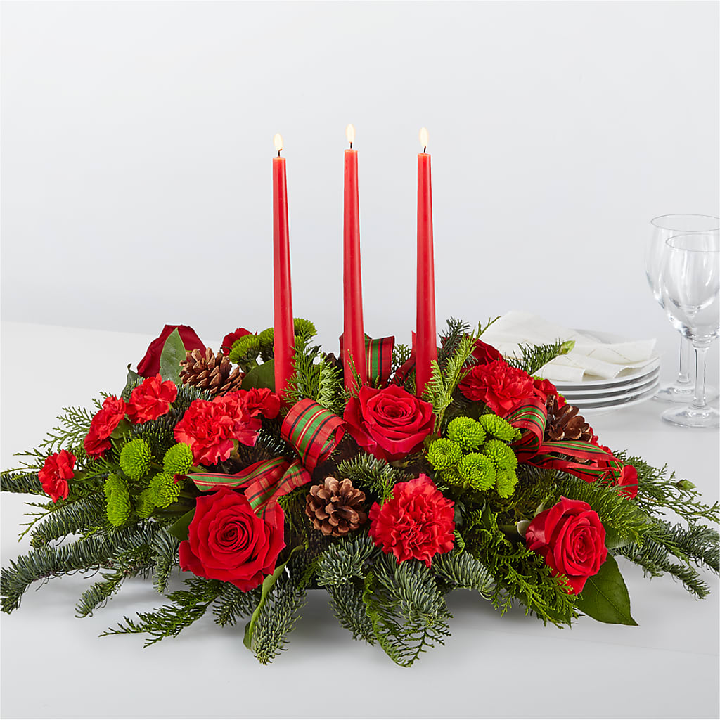 By the Candlelight Centerpiece – ANITA'S FLOWERS AND ICE CREAM LLC, Passaic NJ