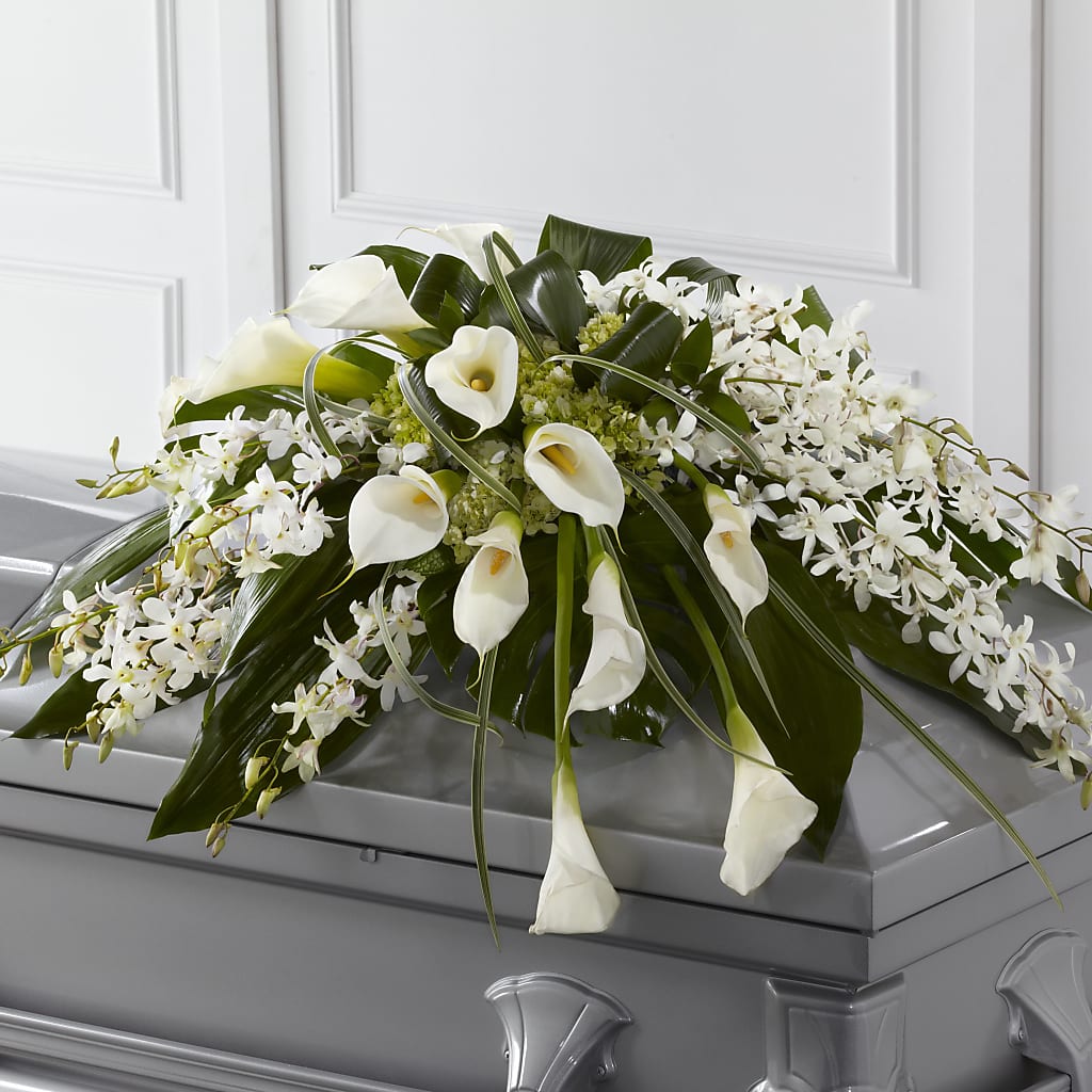 Angel Wings Casket Spray – ANITA'S FLOWERS AND ICE CREAM LLC, Passaic NJ