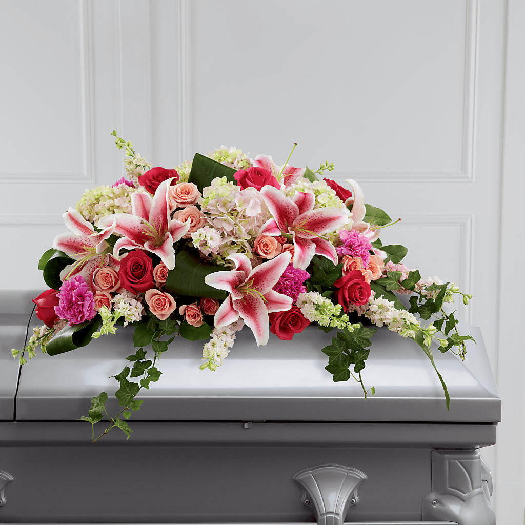 Splendid Grace Casket Spray – ANITA'S FLOWERS AND ICE CREAM LLC, Passaic NJ