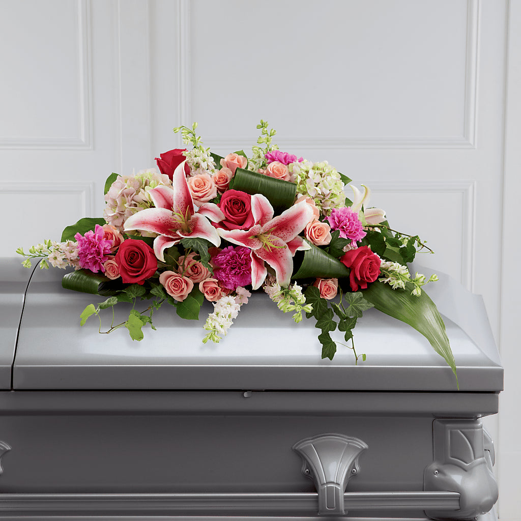 Splendid Grace Casket Spray – ANITA'S FLOWERS AND ICE CREAM LLC, Passaic NJ