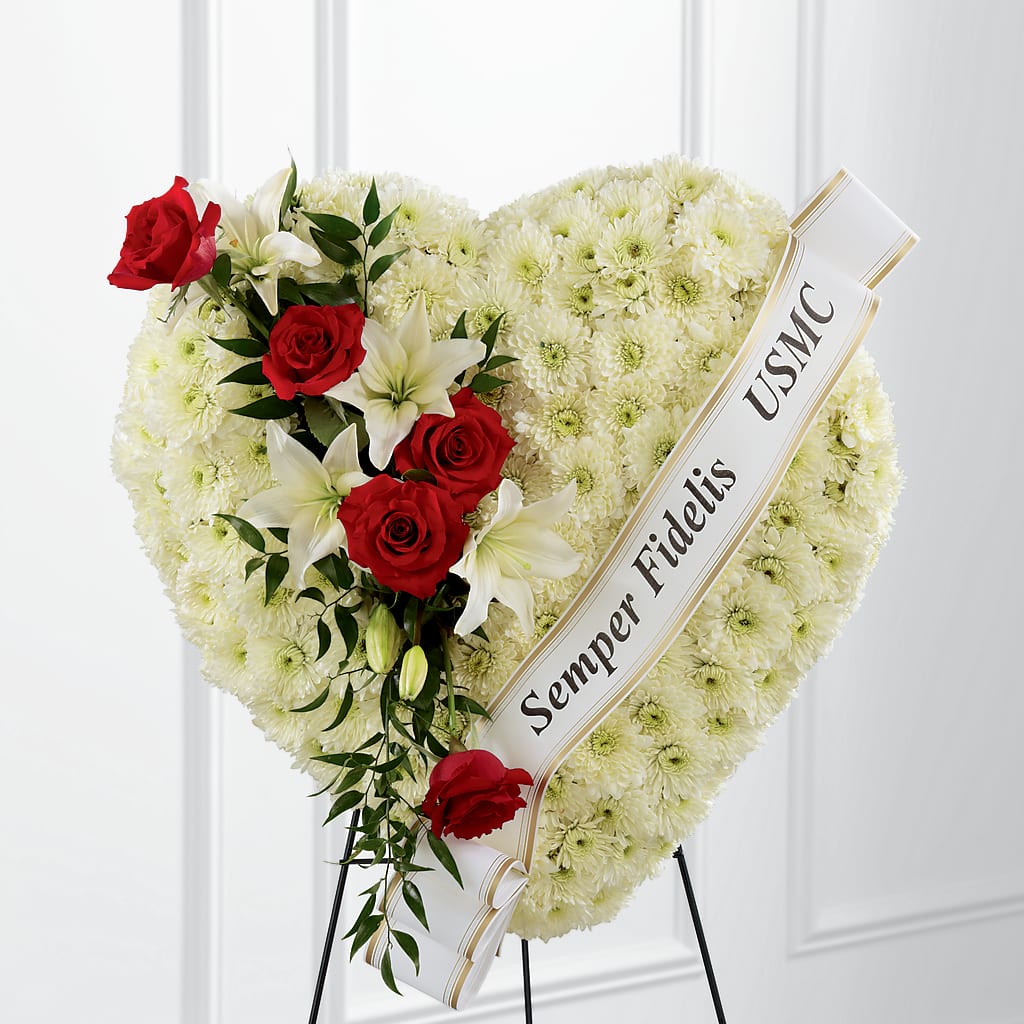 Heartfelt Hero Standing Heart – ANITA'S FLOWERS AND ICE CREAM LLC, Passaic NJ