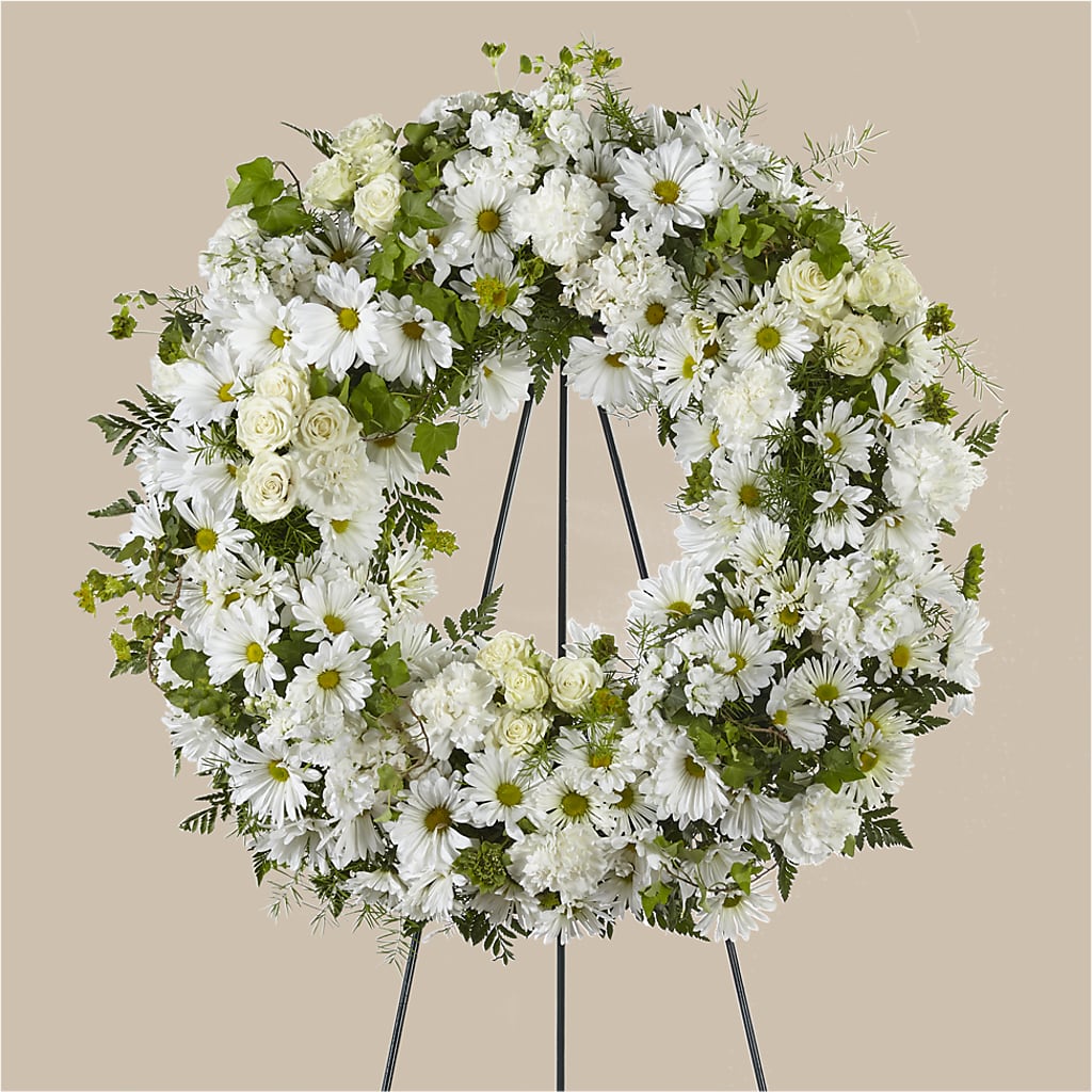 Faithful Wishes Wreath – ANITA'S FLOWERS AND ICE CREAM LLC, Passaic NJ