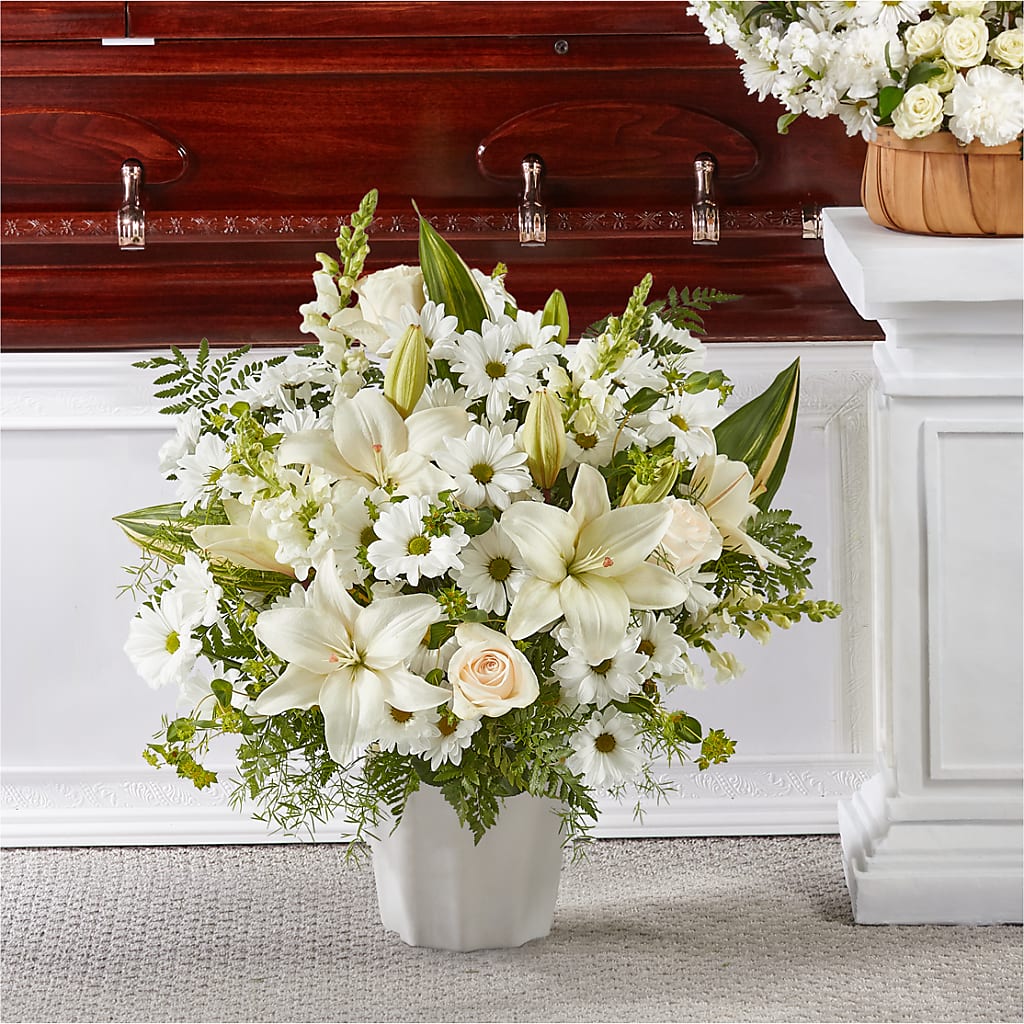 Thoughts of Tranquility Floor Basket – ANITA'S FLOWERS AND ICE CREAM LLC, Passaic NJ
