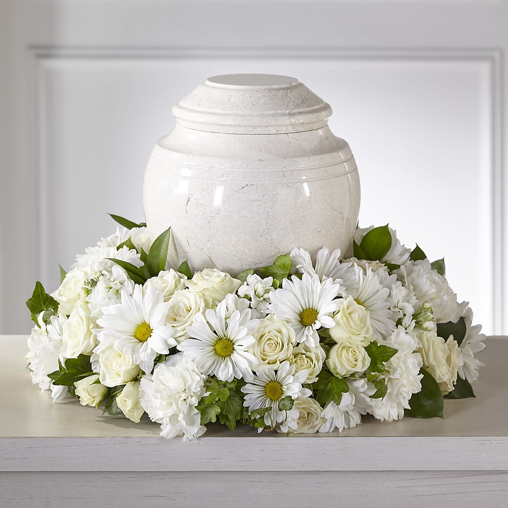 Ivory Gardens Cremation Adornment – ANITA'S FLOWERS AND ICE CREAM LLC, Passaic NJ
