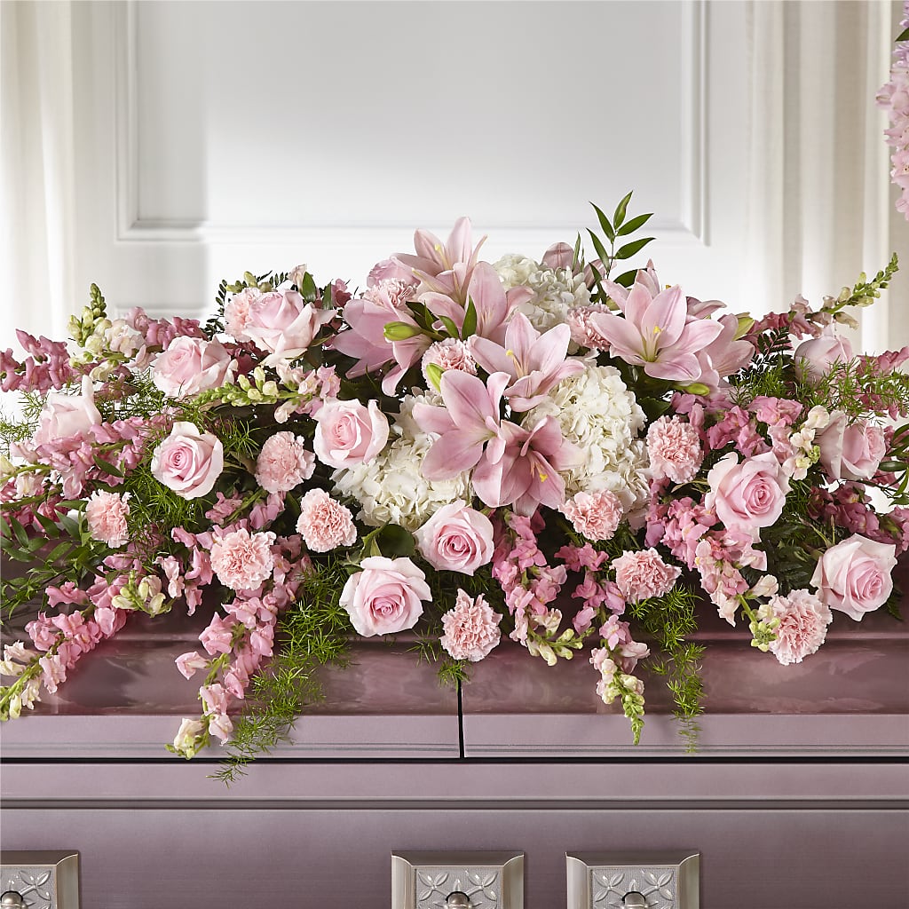 Life & Remembrance Casket Spray – ANITA'S FLOWERS AND ICE CREAM LLC, Passaic NJ