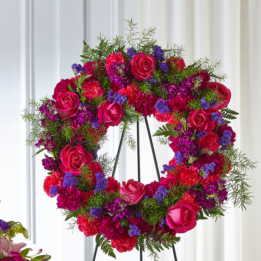 Calming Colors Wreath – ANITA'S FLOWERS AND ICE CREAM LLC, Passaic NJ
