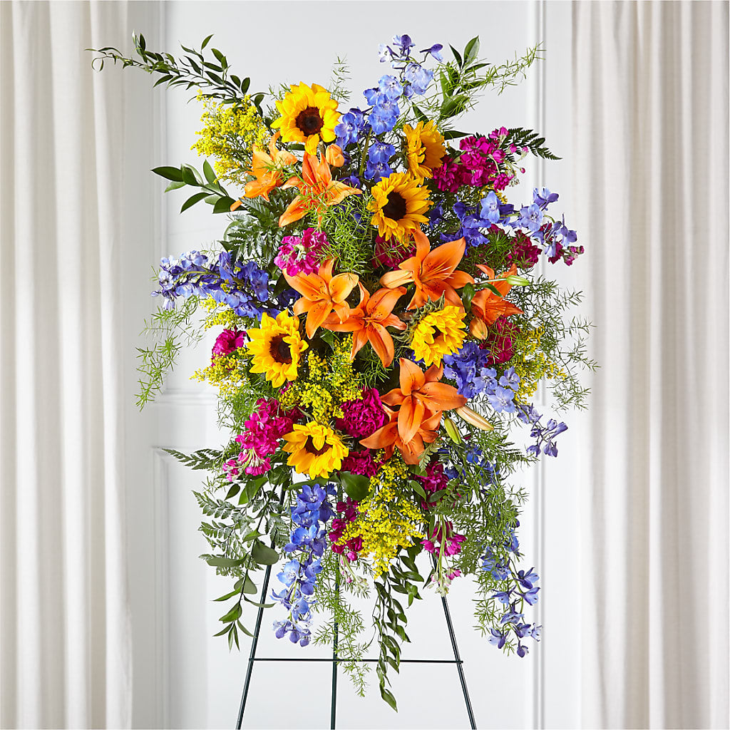 Sunlit Memories Standing Spray (Standard) – ANITA'S FLOWERS AND ICE CREAM LLC, Passaic NJ