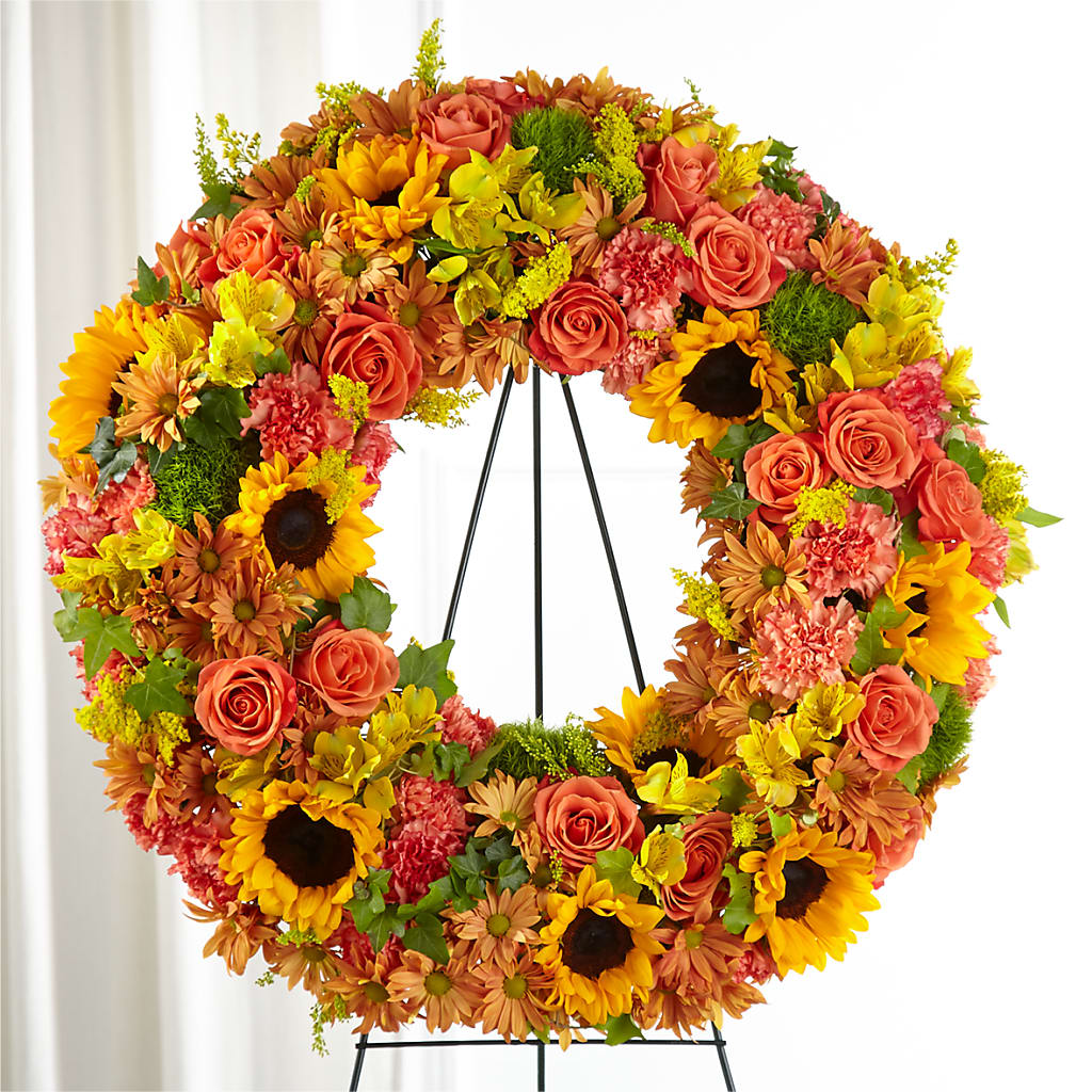 Autumnal Memories Wreath (Standard) – ANITA'S FLOWERS AND ICE CREAM LLC, Passaic NJ