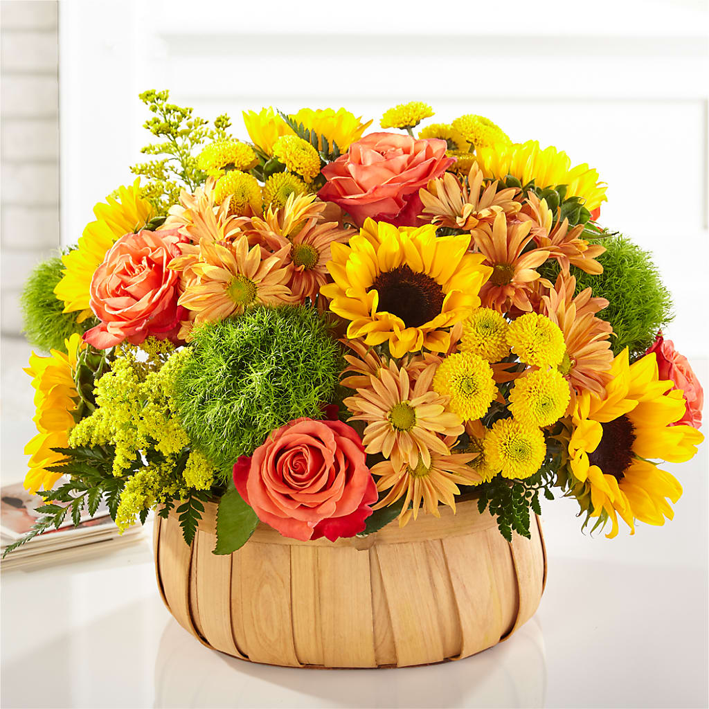 Harvest Sunflower Basket – ANITA'S FLOWERS AND ICE CREAM LLC, Passaic NJ