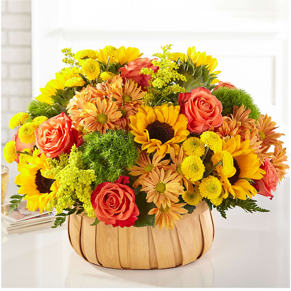 Harvest Sunflower Basket – ANITA'S FLOWERS AND ICE CREAM LLC, Passaic NJ