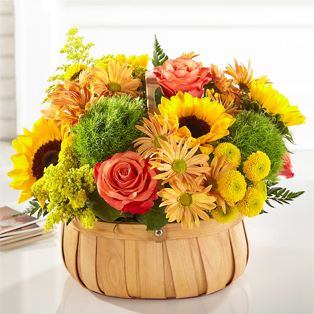 Harvest Sunflower Basket – ANITA'S FLOWERS AND ICE CREAM LLC, Passaic NJ