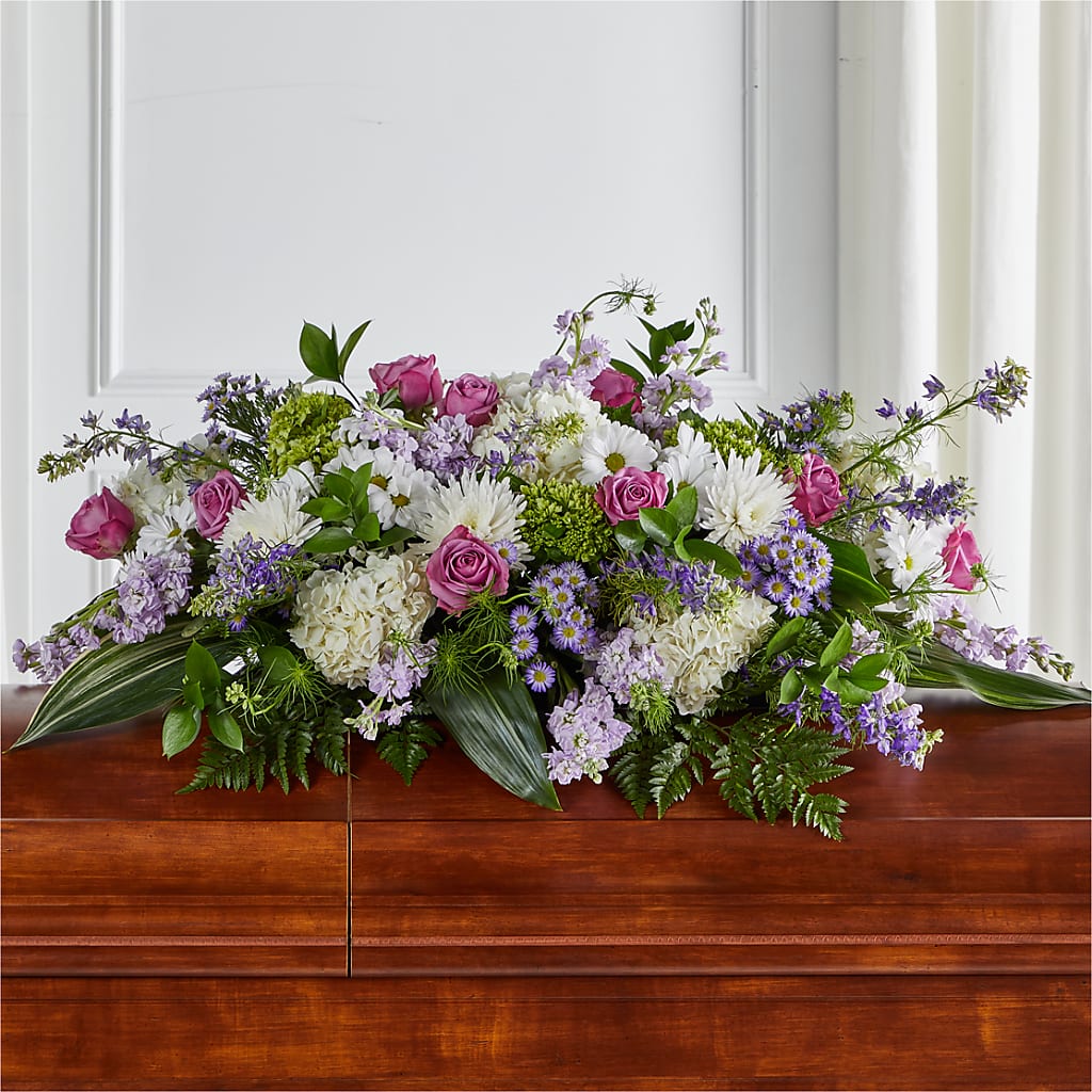 Meadows of Serenity Casket Spray – ANITA'S FLOWERS AND ICE CREAM LLC, Passaic NJ
