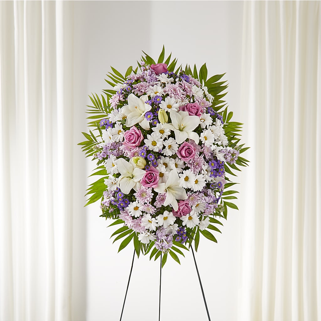 Surrounded by Love Standing Spray – ANITA'S FLOWERS AND ICE CREAM LLC, Passaic NJ