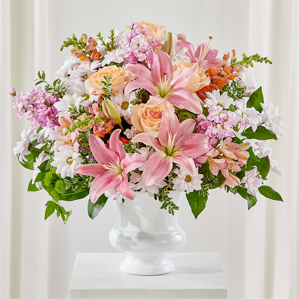 Heartfelt Gesture Urn Arrangement – ANITA'S FLOWERS AND ICE CREAM LLC, Passaic NJ
