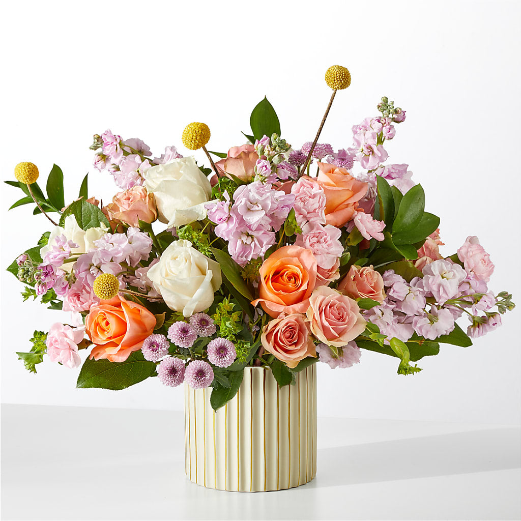 French Market Bouquet with Ivory Vase – ANITA'S FLOWERS AND ICE CREAM LLC, Passaic NJ