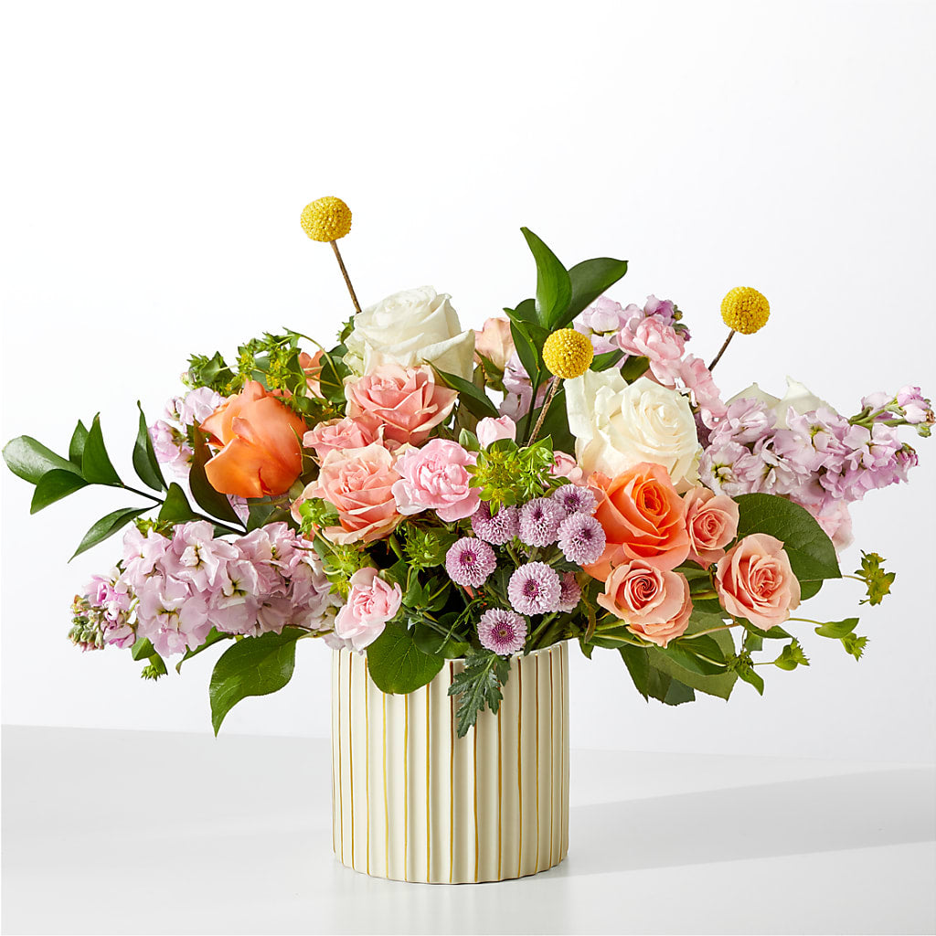 French Market Bouquet with Ivory Vase – ANITA'S FLOWERS AND ICE CREAM LLC, Passaic NJ