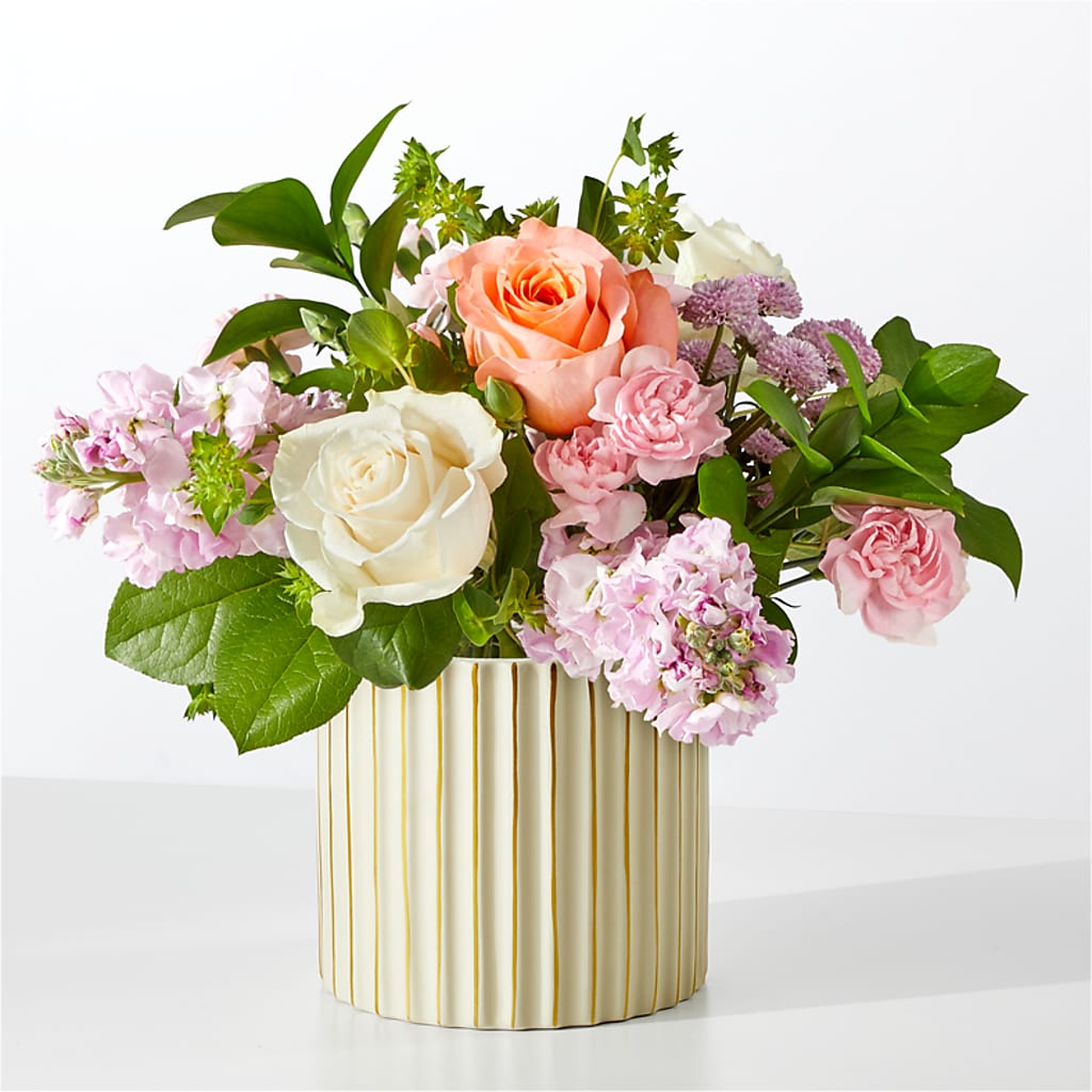 French Market Bouquet with Ivory Vase – ANITA'S FLOWERS AND ICE CREAM LLC, Passaic NJ