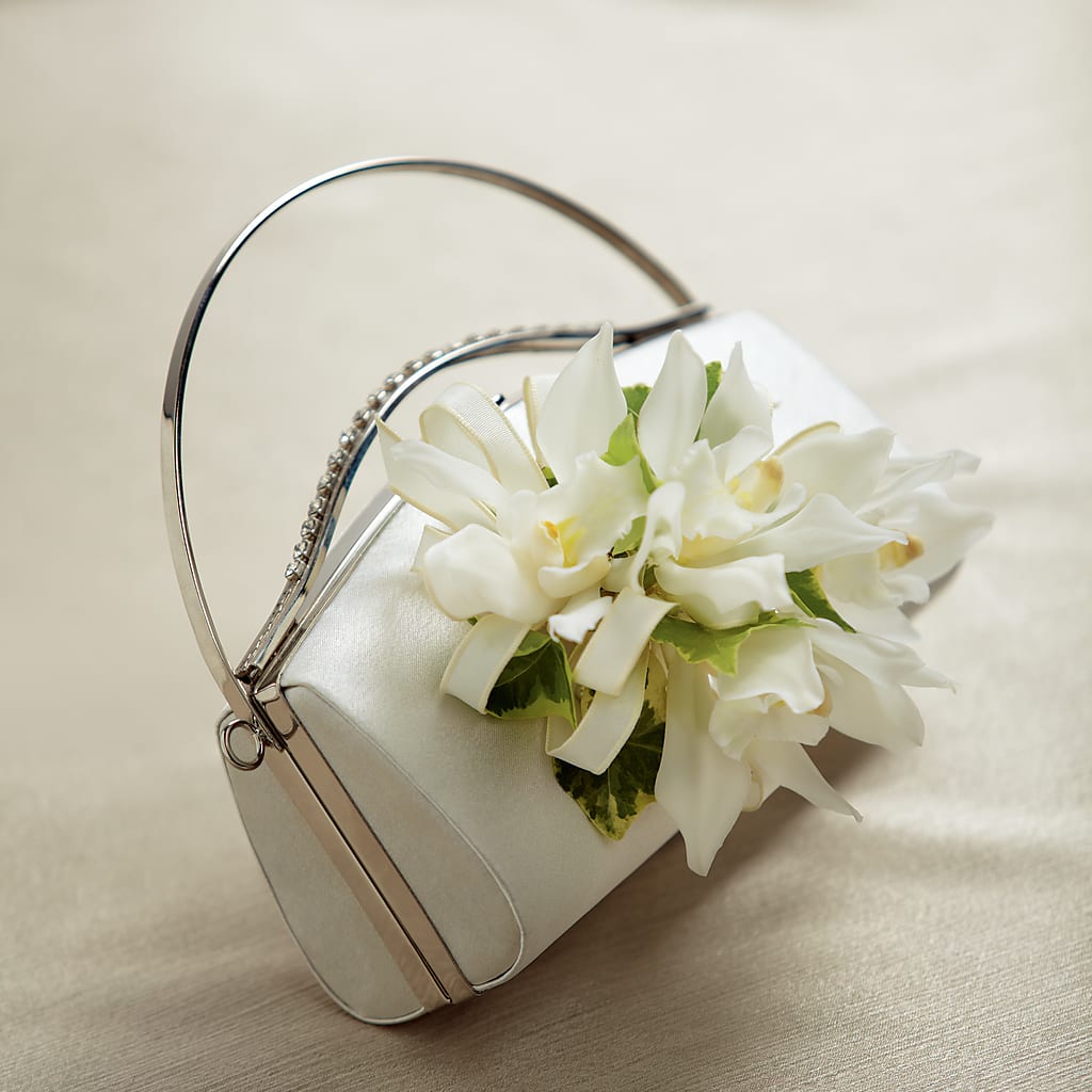 White Purse Decor – ANITA'S FLOWERS AND ICE CREAM LLC, Passaic NJ