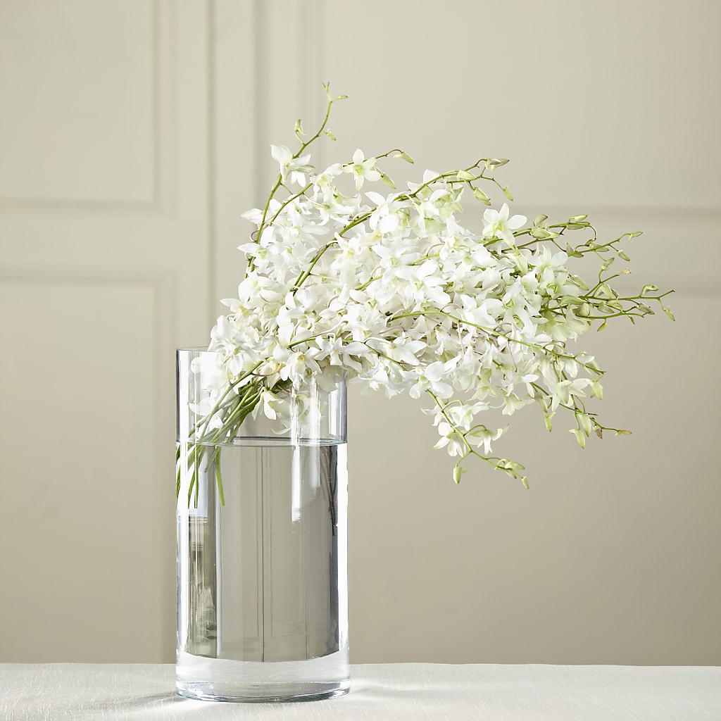 White Dendrobium Bouquet – ANITA'S FLOWERS AND ICE CREAM LLC, Passaic NJ
