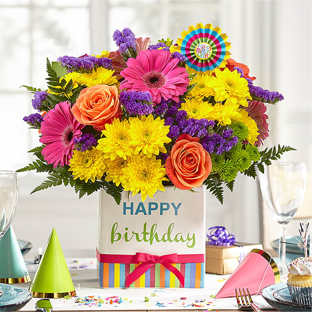 Birthday Brights Bouquet – ANITA'S FLOWERS AND ICE CREAM LLC, Passaic NJ