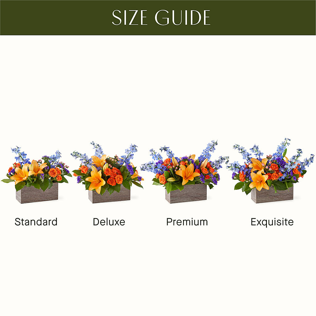 Radiant Citrus Box Bouquet – ANITA'S FLOWERS AND ICE CREAM LLC, Passaic NJ