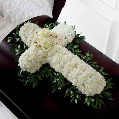 Peaceful Memories Casket Spray (Standard) – ANITA'S FLOWERS AND ICE CREAM LLC, Passaic NJ
