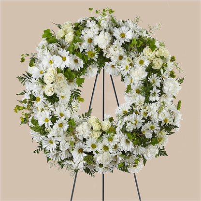 Faithful Wishes Wreath – ANITA'S FLOWERS AND ICE CREAM LLC, Passaic NJ