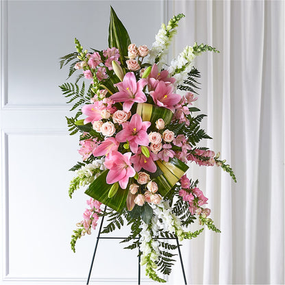 Elegant Embrace Standing Spray – ANITA'S FLOWERS AND ICE CREAM LLC, Passaic NJ
