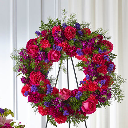 Calming Colors Wreath – ANITA'S FLOWERS AND ICE CREAM LLC, Passaic NJ