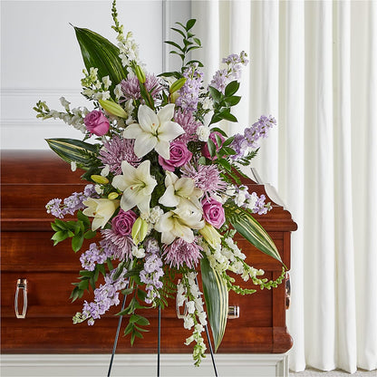 Grateful Hearts Standing Spray – ANITA'S FLOWERS AND ICE CREAM LLC, Passaic NJ