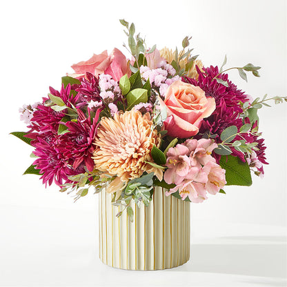 Berry Cobbler Bouquet with Ivory Vase – ANITA'S FLOWERS AND ICE CREAM LLC, Passaic NJ