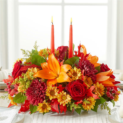 Autumn's Embrace Centerpiece – ANITA'S FLOWERS AND ICE CREAM LLC, Passaic NJ
