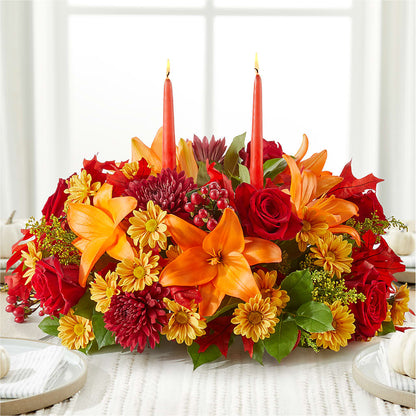 Autumn's Embrace Centerpiece – ANITA'S FLOWERS AND ICE CREAM LLC, Passaic NJ