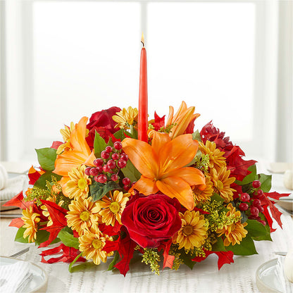 Autumn's Embrace Centerpiece – ANITA'S FLOWERS AND ICE CREAM LLC, Passaic NJ