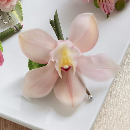 Pink Cymbidium Boutonniere – ANITA'S FLOWERS AND ICE CREAM LLC, Passaic NJ