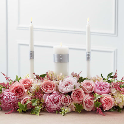 Worldwide Romance Unity Candle Arrangement – ANITA'S FLOWERS AND ICE CREAM LLC, Passaic NJ