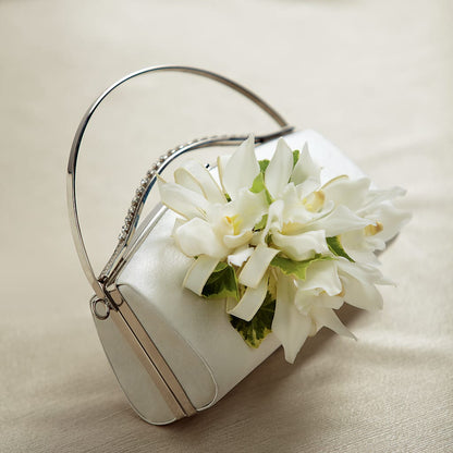 White Purse Decor – ANITA'S FLOWERS AND ICE CREAM LLC, Passaic NJ