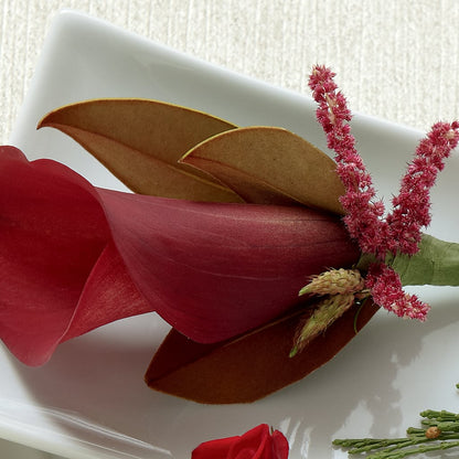 Red Calla Boutonniere – ANITA'S FLOWERS AND ICE CREAM LLC, Passaic NJ