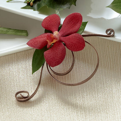 Red Mokara Boutonniere – ANITA'S FLOWERS AND ICE CREAM LLC, Passaic NJ