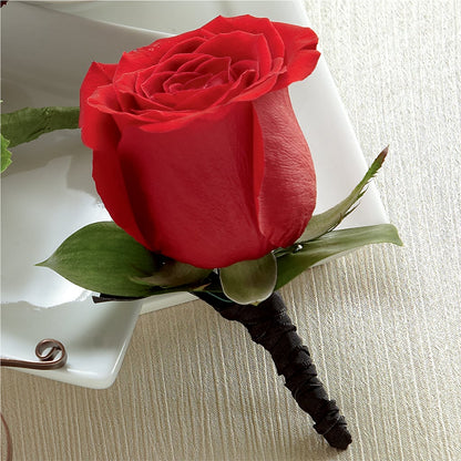 Red Rose Boutonniere – ANITA'S FLOWERS AND ICE CREAM LLC, Passaic NJ